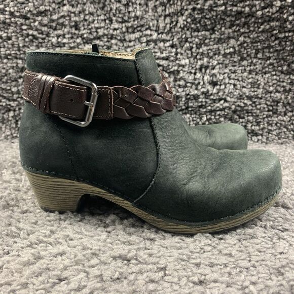 Dansko Boots Womens Tivoli Michelle Ankle Braided Black Nubuck US 5.5-6 EUR 36 - Picture 3 of 8